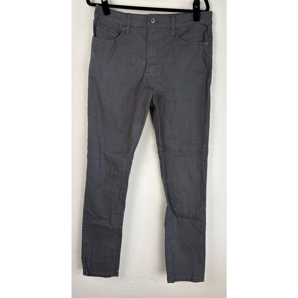 Mens Jeans Gray Mutual Weave Slim Tapered 32x34 Utility Comfortable Work Pants